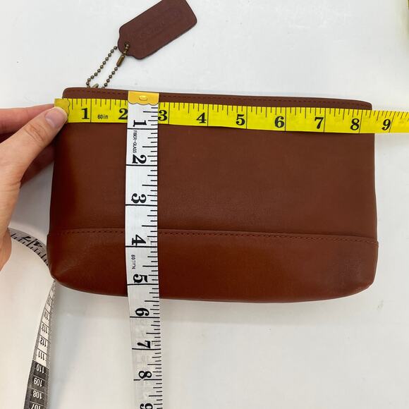 Vintage Coach Cosmetic Case Large 7172 British Tan USA 1990s - Picture 7 of 10